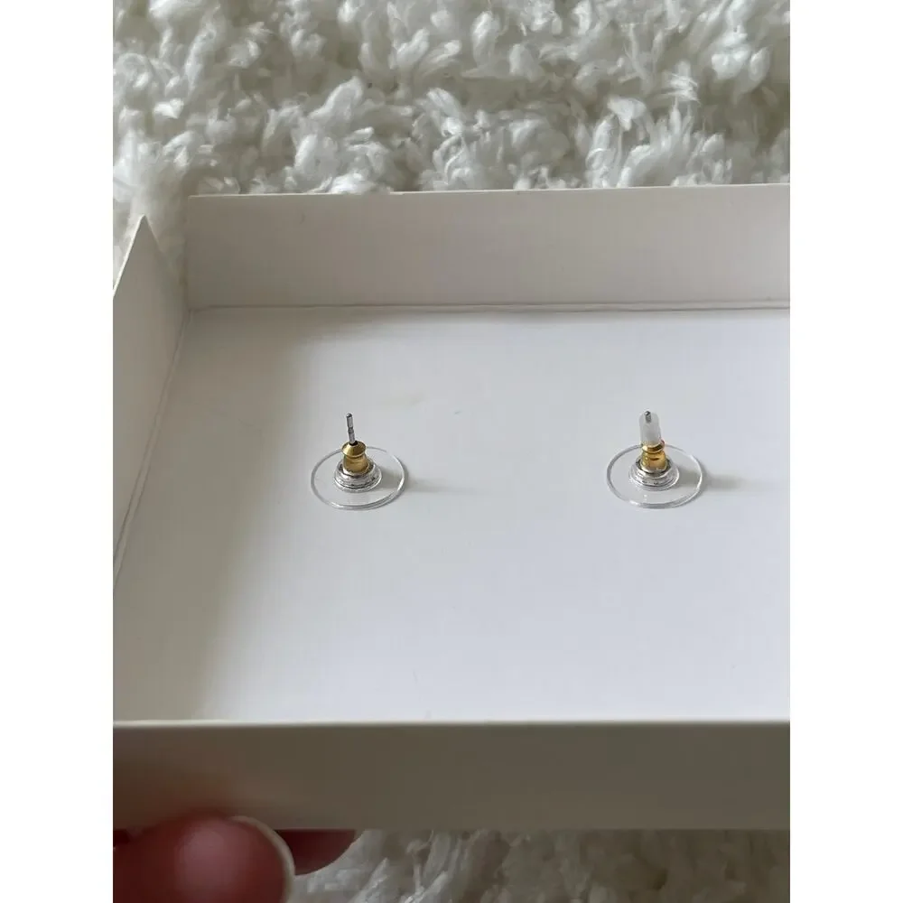 Disney Baublebar Mickey Mouse Apple Stud Rhinestone Sparkling Earrings NEW